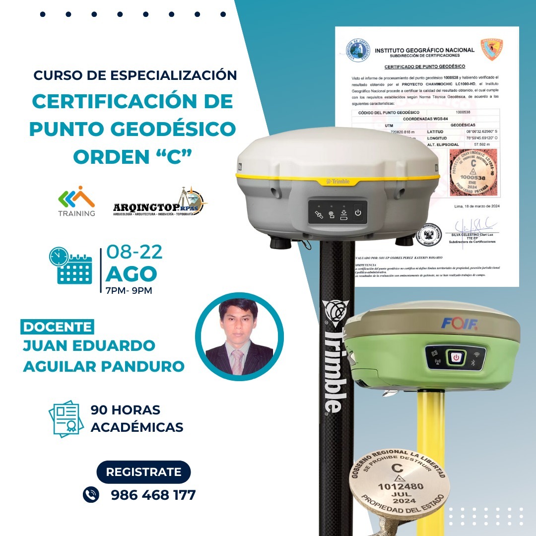 CERTIFICACIÓN DE PUNTOS GEODÉSICOS ORDEN «C» 08 DE AGOSTO